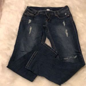 Distressed jeans